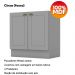 Balcao Tampo 120 cm Balcao Cooktop 80 cm Americana Cinza Calcare Henn