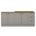 Balcao Tampo 120cm Balcao Cooktop 80cm Americana Cinza Nature Henn