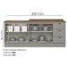 Balcao Tampo 120cm Balcao Cooktop 80cm Americana Cinza Nature Henn