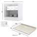Balcao com Tampo 2 Portas 80 cm Americana Branco Calcare Henn