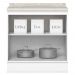 Balcao com Tampo 2 Portas 80 cm Americana Branco Calcare Henn