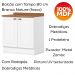Balcao com Tampo 2 Portas 80cm Americana Branco Nature Henn