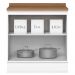 Balcao com Tampo 2 Portas 80cm Americana Branco Nature Henn