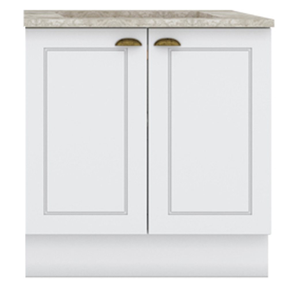 Balcao com Tampo Para Cooktop 2P 80 cm Americana Branco Calcare Henn