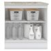 Balcao com Tampo Para Cooktop 2P 80 cm Americana Branco Calcare Henn