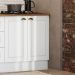 Balcao com Tampo Para Cooktop 2P 80 cm Americana Branco Nature Henn