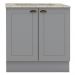 Balcao com Tampo Para Cooktop 2P 80 cm Americana Cinza Calcare Henn