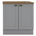 Balcao com Tampo Para Cooktop 2P 80 cm Americana Cinza Nature Henn