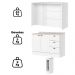 Bancada E Balcao Gourmet 146 cm CE817 Americana Branco Calcare Henn