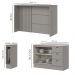Bancada E Balcao Gourmet 146 cm CE817 Americana Cinza Calcare Henn