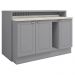 Bancada E Balcao Gourmet 146 cm CE818 Americana Cinza Calcare Henn