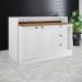 Bancada E Balcao Gourmet 146cm CE817 Americana Branco Nature Henn
