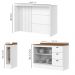 Bancada E Balcao Gourmet 146cm CE817 Americana Branco Nature Henn
