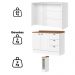 Bancada E Balcao Gourmet 146cm CE817 Americana Branco Nature Henn