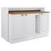Bancada E Balcao Gourmet 146cm CE818 Americana Branco Nature Henn