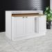 Bancada E Balcao Gourmet 146cm CE818 Americana Branco Nature Henn