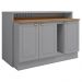 Bancada E Balcao Gourmet 146cm CE818 Americana Cinza Nature Henn