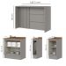 Bancada E Balcao Gourmet 146cm CE818 Americana Cinza Nature Henn