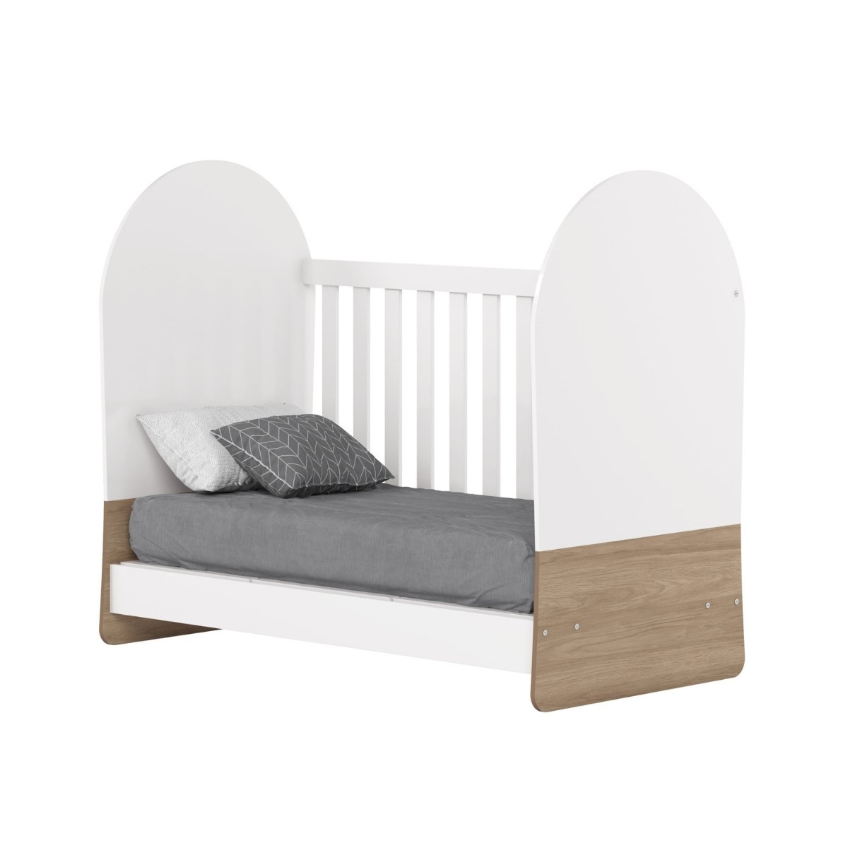Berço 3 em 1 com Suporte para Mosqueteiro - Magia Branco / Jequitibá HP