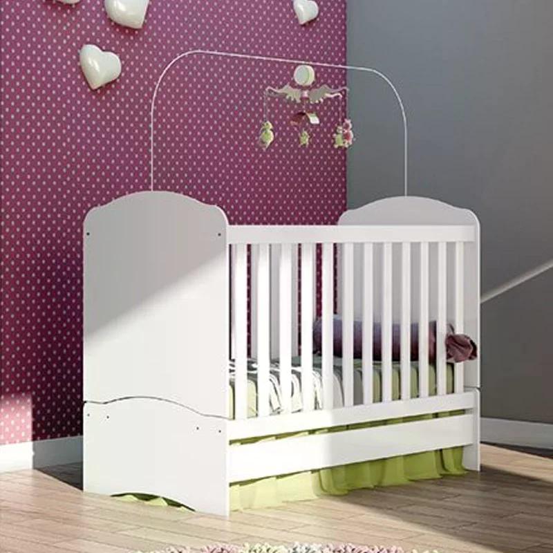 Berço Mini Cama Bala de Menta Branco - Móveis Henn