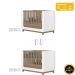 Berço Mini-cama 2 em 1 - Aconchego Branco / Jequitibá HP