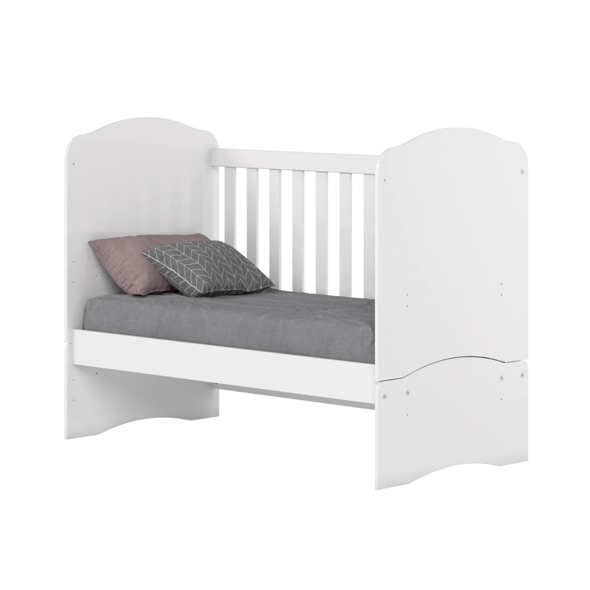 Berço Mini-cama 2 em 1 - Bala de Menta Branco