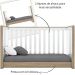 Berço Mini-cama 2 em 1 - Confete Branco / Jequitibá HP