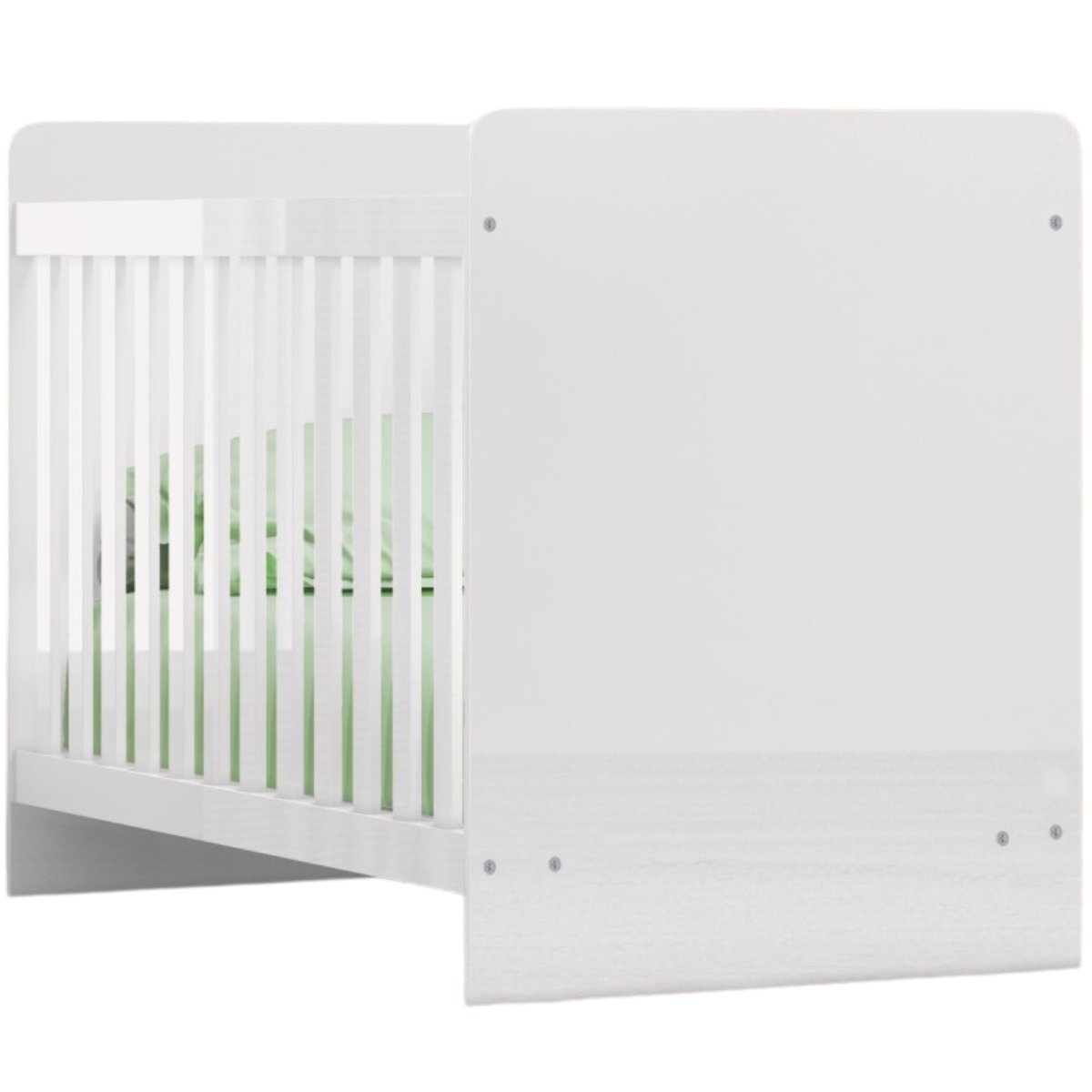 Berço Mini-cama 2 em 1 - Labirinto Branco