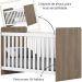 Berço Mini-cama 2 em 1 - Labirinto Rústico / Branco