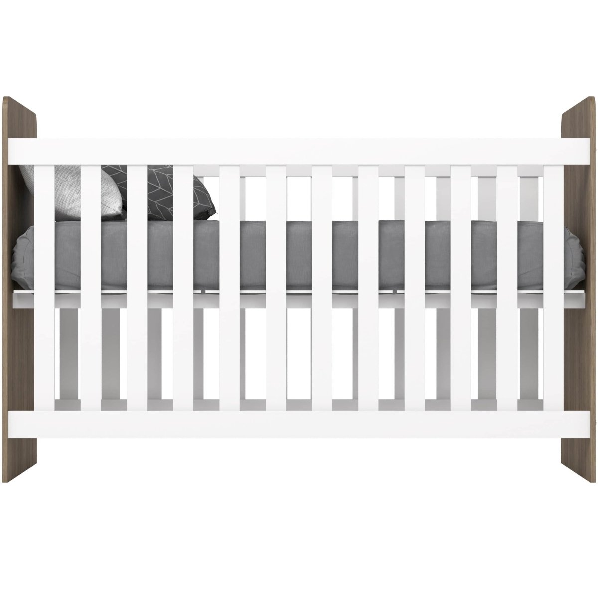 Berço Mini-cama 2 em 1 - Labirinto Rústico / Branco