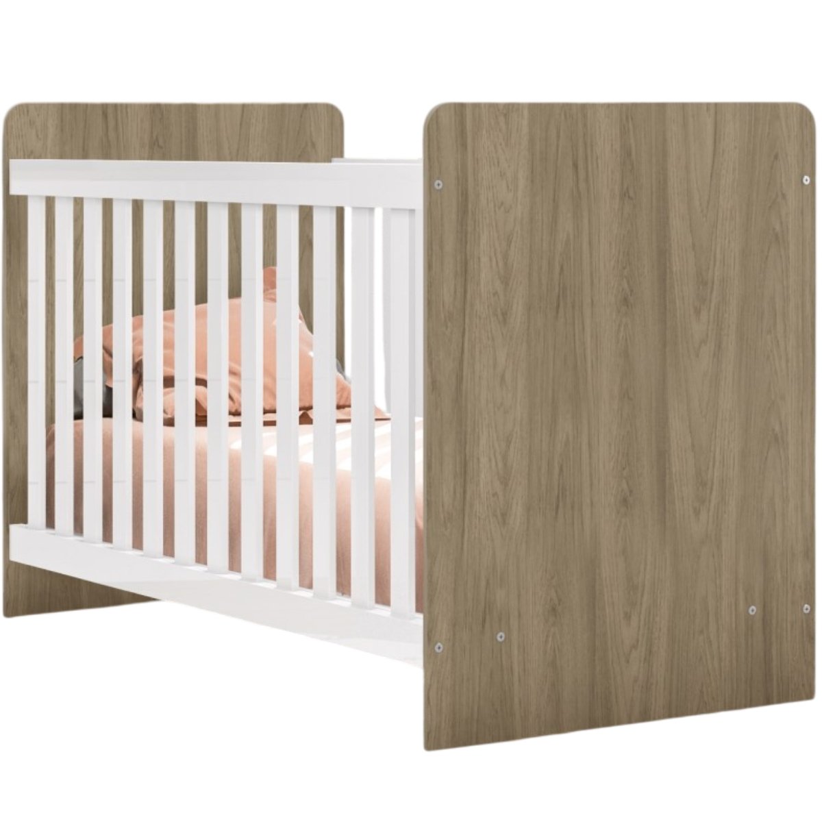Berço Mini-cama 2 em 1 - Labirinto Rústico / Branco