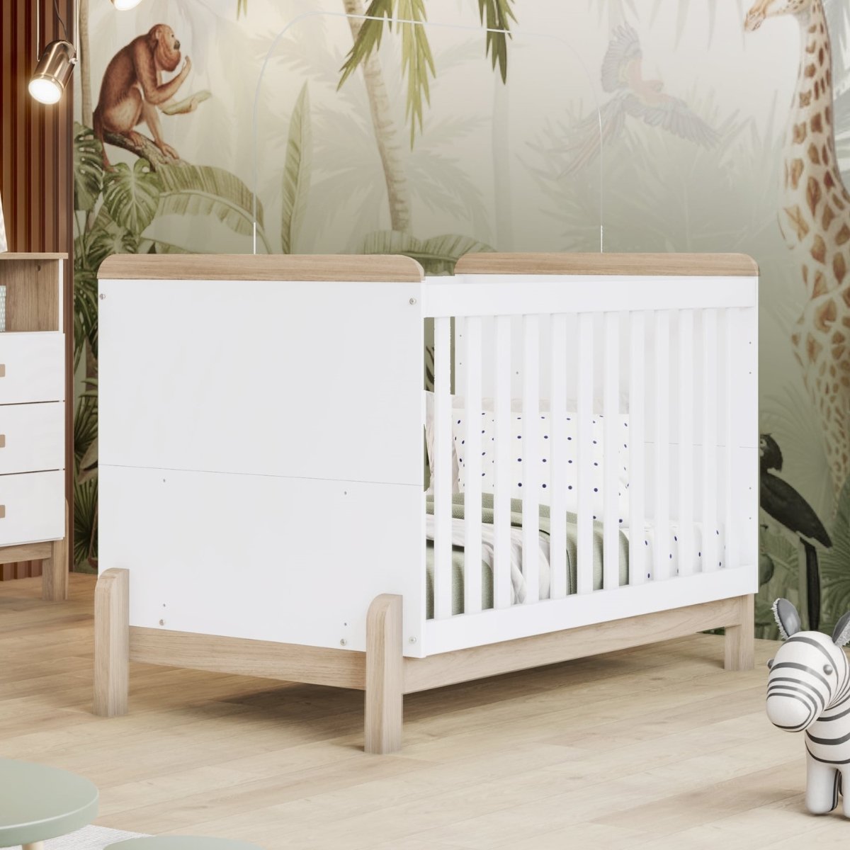 Berço Mini-cama 2 em 1 Ternura Branco / Jequitibá HP