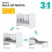 Berço Minicama Bala de Menta Branco