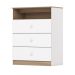 Cômoda 3 Gavetas com Nicho Decorativo - Magia Branco / Jequitibá HP