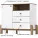 Cômoda 3 Gavetas com Porta e Nicho - Ternura Branco / Jequitibá HP