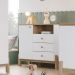 Cômoda 3 Gavetas com Porta e Nicho - Ternura Branco / Jequitibá HP
