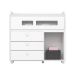 Cômoda 4 Gavetas 1 Porta e Vidro Aquarela Branco