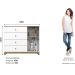 Cômoda 4 Gavetas e Porta com Vidro - Aconchego Branco / Jequitibá HP