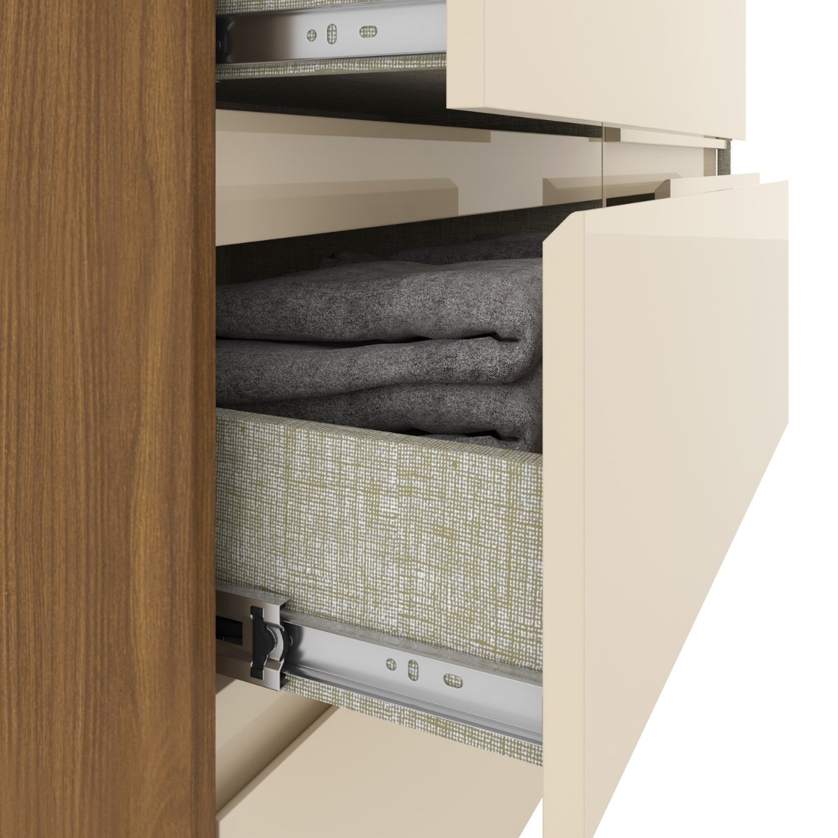 Cômoda 6 Gavetas Chanfradas Ravenna Nature / Off White