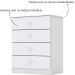 Cômoda Infantil 4 Gavetas - Labirinto Branco