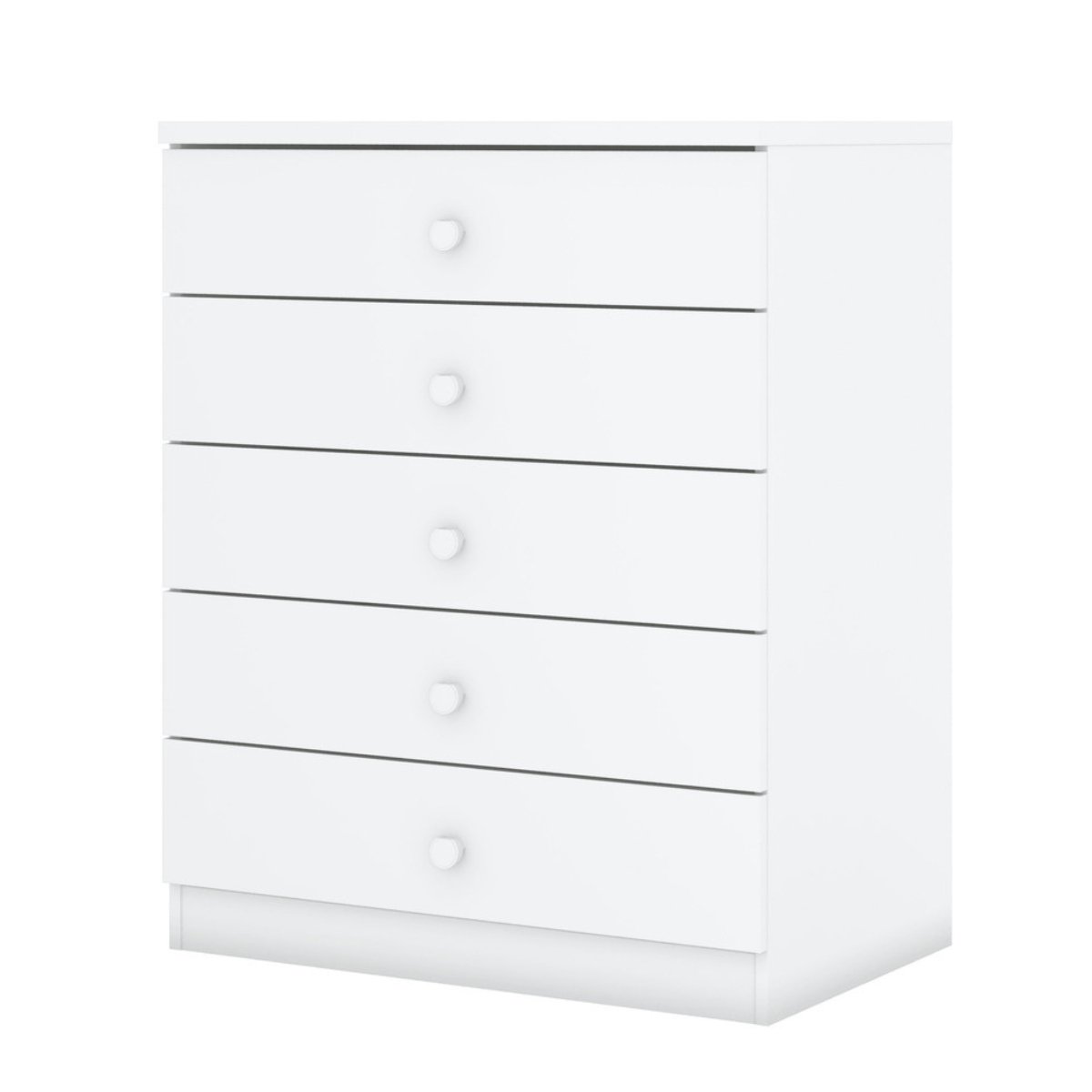 Cômoda Infantil 5 Gavetas - Bala de Menta Branco