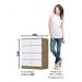 Cômoda Infantil Labirinto 4 Gavetas Rústico/Branco - Móveis Henn