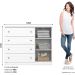 Cômoda com 4 Gavetas e Porta - Americana Branco HP