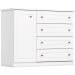 Cômoda com 4 Gavetas e Porta - Americana Branco HP