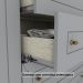 Cômoda com 4 Gavetas e Porta - Americana Cinza