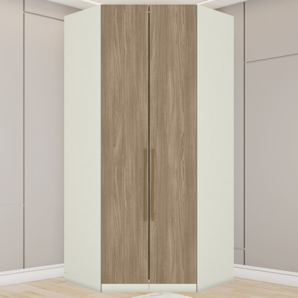 Canto Closet Modulado 2 Portas 241x110 cm Seletto Areia Jequitiba Henn