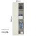 Canto Reto Modulado 1 Porta 241x80 cm Seletto Areia Jequitiba Henn
