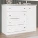 Comoda 1 Porta 4 Gavetas 126 cm Americana Branco Henn