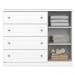 Comoda 1 Porta 4 Gavetas 126 cm Americana Branco Henn