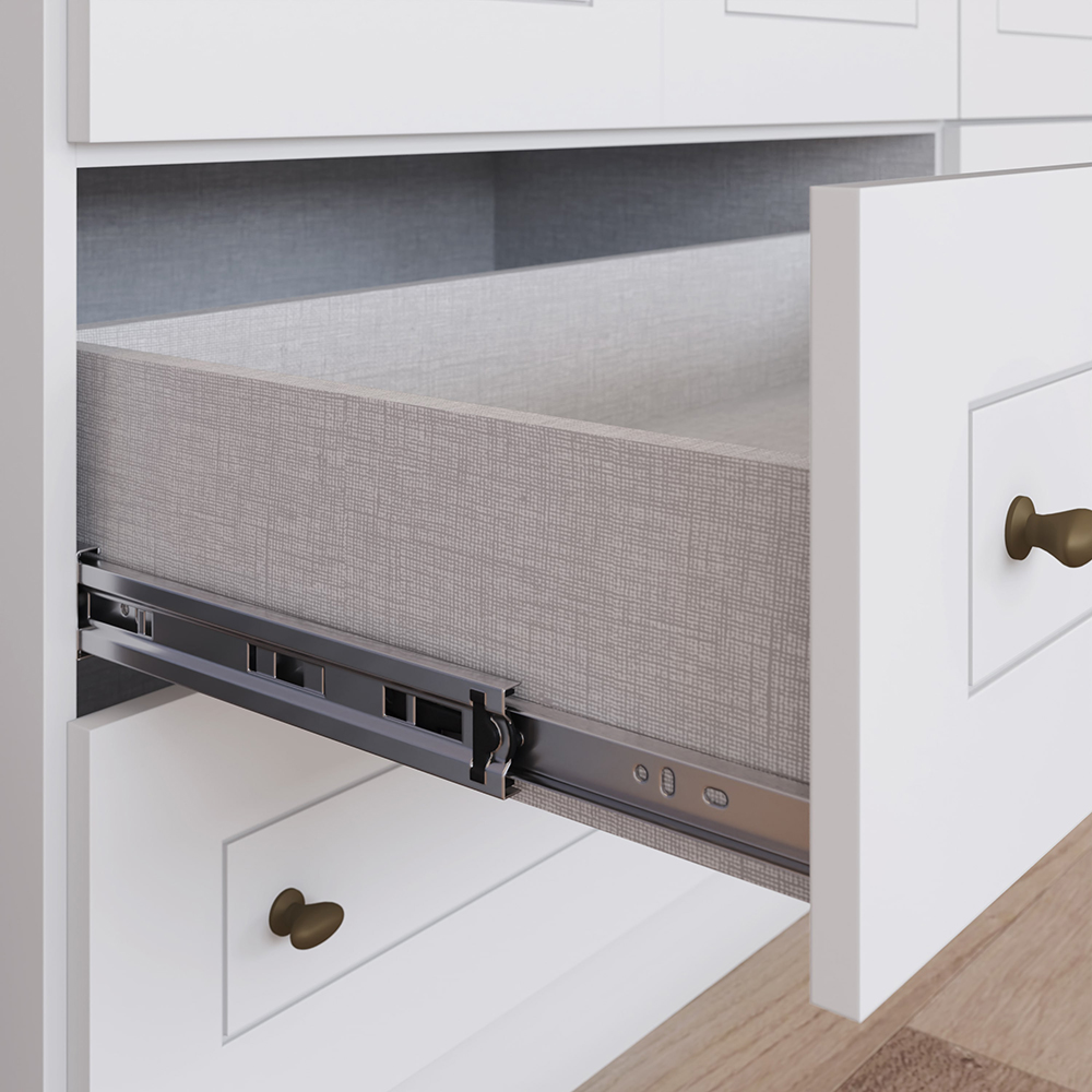Comoda 1 Porta 4 Gavetas 126 cm Americana Branco Henn